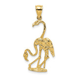 14k-solid-polished-3-dimensional-double-flamingo-charm-SolomonJeweler-Wichita-KS-CustomJewelry
