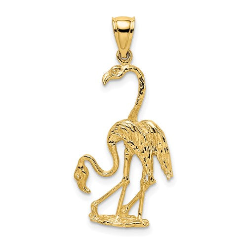 14k-solid-polished-3-dimensional-double-flamingo-charm-SolomonJeweler-Wichita-KS-CustomJewelry