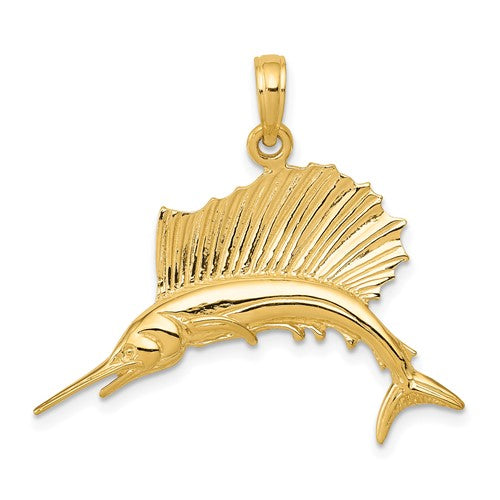 14k-polished-sailfish-pendant-SolomonJeweler-Wichita-KS-CustomJewelry