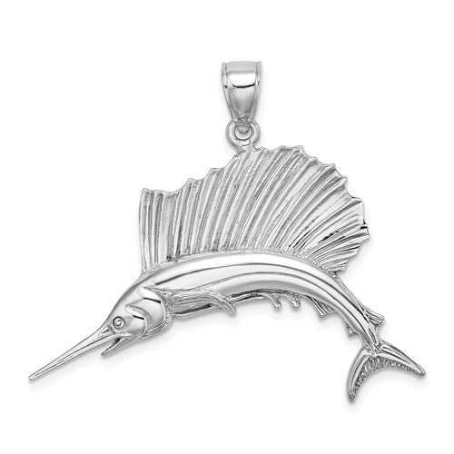 14k-white-gold-polished-sailfish-charm-SolomonJeweler-Wichita-KS-CustomJewelry
