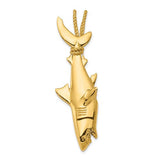 14k-hollow-polished-3-d-hanging-shark-pendant-SolomonJeweler-Wichita-KS-CustomJewelry