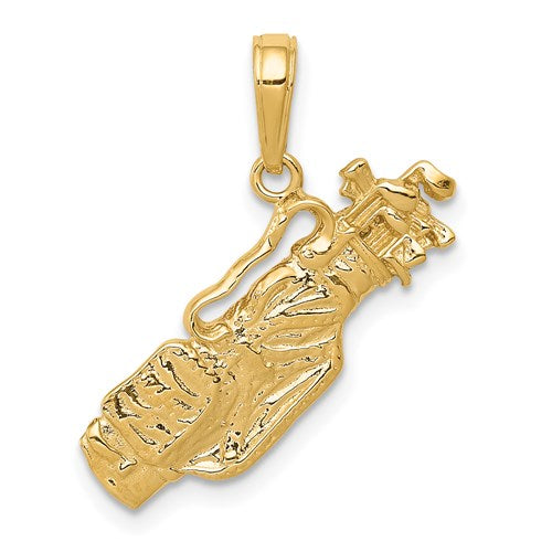 14k-solid-polished-open-backed-golf-bag-with-clubs-charm-SolomonJeweler-Wichita-KS-CustomJewelry