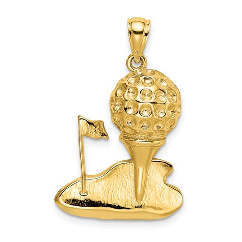 14k-solid-polished-open-backed-golf-charm-SolomonJeweler-Wichita-KS-CustomJewelry