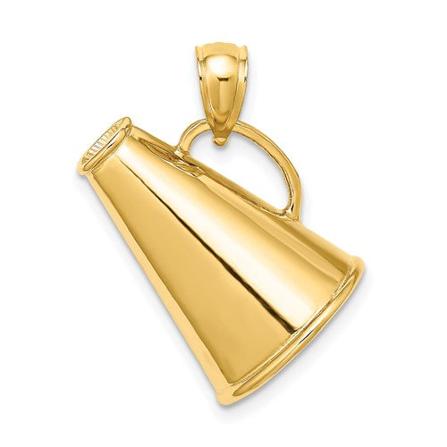 14k-solid-polished-3-d-large-megaphone-charm-SolomonJeweler-Wichita-KS-CustomJewelry