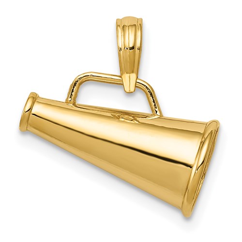 14k-polished-3-d-small-megaphone-pendant-SolomonJeweler-Wichita-KS-CustomJewelry