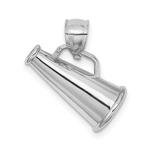 14k-white-gold-3-d-megaphone-charm-SolomonJeweler-Wichita-KS-CustomJewelry