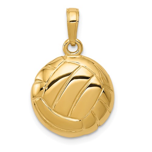 14k-polished-open-backed-volleyball-pendant-SolomonJeweler-Wichita-KS-CustomJewelry