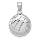 14k-white-gold-polished-open-backed-volleyball-pendant-SolomonJeweler-Wichita-KS-CustomJewelry