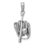 14k-white-gold-polished-3-d-glove-bat-baseball-pendant-SolomonJeweler-Wichita-KS-CustomJewelry