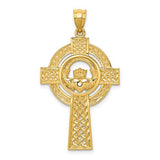 14k-celtic-claddagh-cross-pendant-SolomonJeweler-Wichita-KS-CustomJewelry