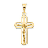 14k-polished-crucifix-pendant-SolomonJeweler-Wichita-KS-CustomJewelry