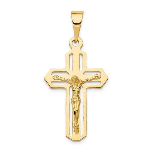 14k-polished-crucifix-pendant-SolomonJeweler-Wichita-KS-CustomJewelry