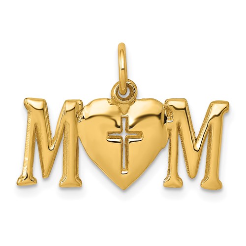 14k-polished-mom-with-cross-charm-SolomonJeweler-Wichita-KS-CustomJewelry