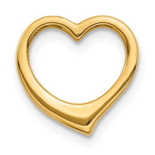 14k-polished-heart-chain-slide-SolomonJeweler-Wichita-KS-CustomJewelry