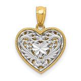 14k-two-tone-polished-diamond-cut-reversible-heart-pendant-SolomonJeweler-Wichita-KS-CustomJewelry