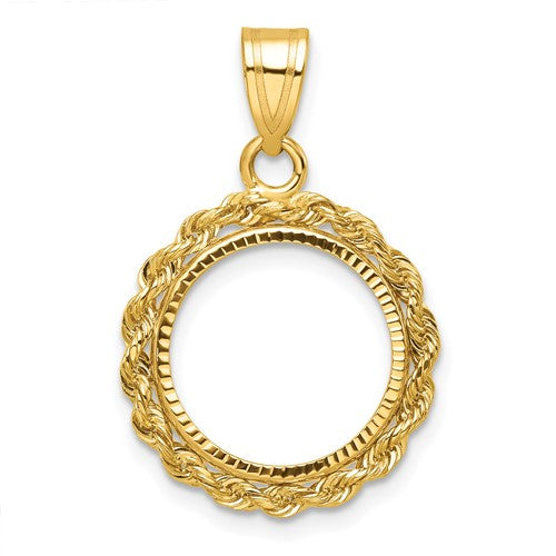 14k-diamond-cut-with-rope-14-0mm-prong-coin-bezel-pendant-SolomonJeweler-Wichita-KS-CustomJewelry