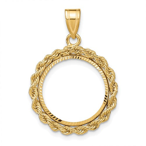 14k-diamond-cut-with-rope-16-5mm-prong-coin-bezel-pendant-SolomonJeweler-Wichita-KS-CustomJewelry