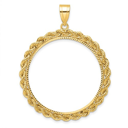 14k-diamond-cut-with-rope-32-7mm-prong-coin-bezel-pendant-SolomonJeweler-Wichita-KS-CustomJewelry