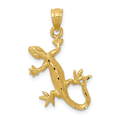 14k-diamond-cut-lizard-pendant-SolomonJeweler-Wichita-KS-CustomJewelry