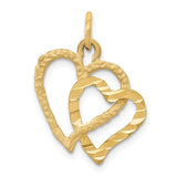 14k-polished-and-textured-double-heart-pendant-SolomonJeweler-Wichita-KS-CustomJewelry