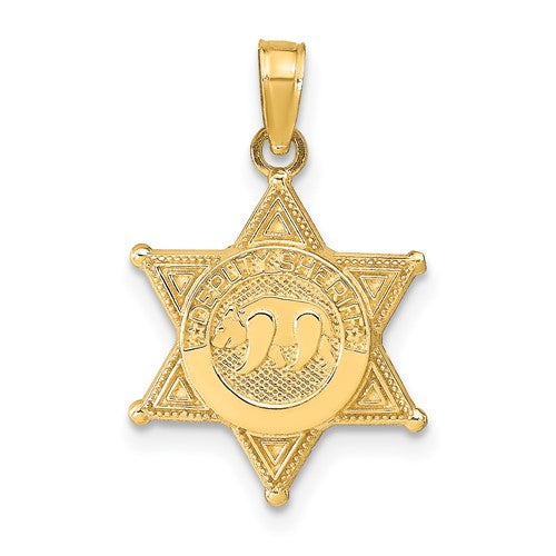 14k-deputy-sheriff-badge-with-bear-pendant-SolomonJeweler-Wichita-KS-CustomJewelry