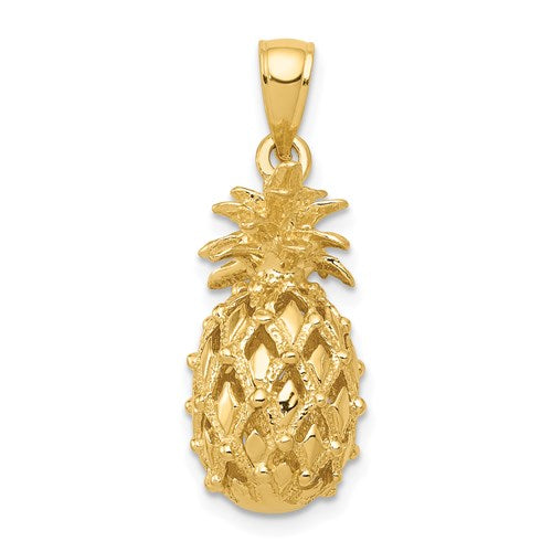 14k-3-d-cut-out-pineapple-pendant-SolomonJeweler-Wichita-KS-CustomJewelry