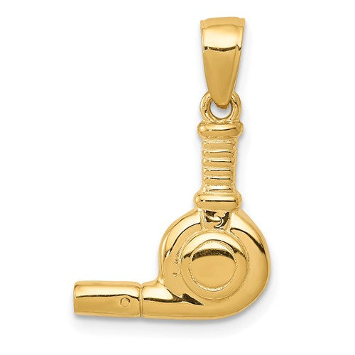 14k-3-d-blow-dryer-pendant-SolomonJeweler-Wichita-KS-CustomJewelry