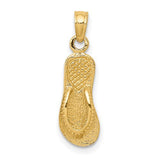 14k-3d-single-flip-flop-pendant-SolomonJeweler-Wichita-KS-CustomJewelry