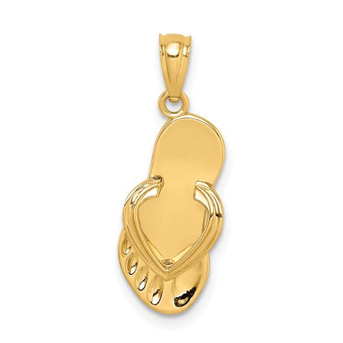 14k-3d-flip-flop-pendant-SolomonJeweler-Wichita-KS-CustomJewelry