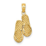 14k-3d-cape-cod-double-flip-flop-charm-SolomonJeweler-Wichita-KS-CustomJewelry