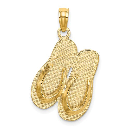 14k-3d-hawaii-aloha-double-flip-flop-charm-SolomonJeweler-Wichita-KS-CustomJewelry