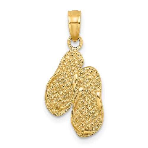 14k-3d-myrtle-beach-flip-flops-charm-SolomonJeweler-Wichita-KS-CustomJewelry