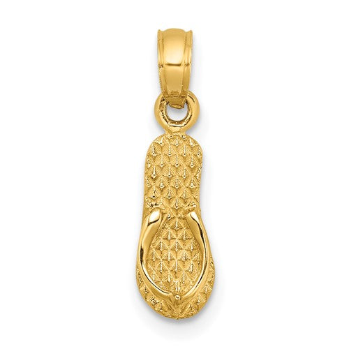 14k-3d-myrtle-beach-single-flip-flop-charm-SolomonJeweler-Wichita-KS-CustomJewelry