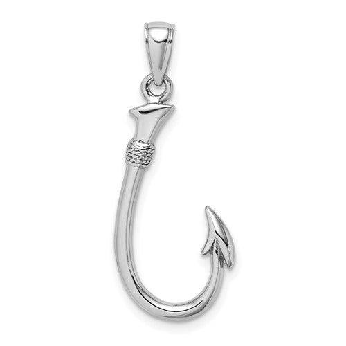 14k-white-gold-3-d-fish-hook-charm-SolomonJeweler-Wichita-KS-CustomJewelry