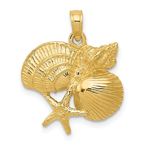 14k-four-shell-cluster-pendant-SolomonJeweler-Wichita-KS-CustomJewelry