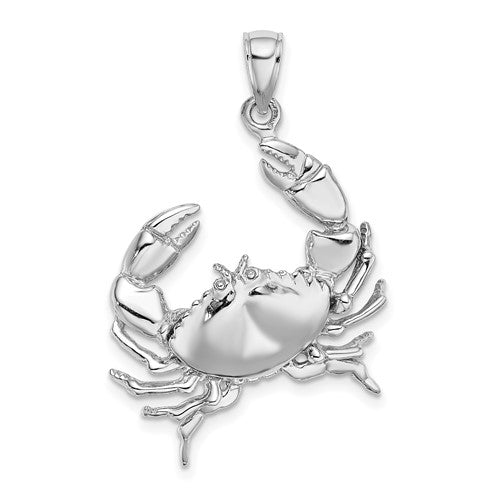 14k-white-gold-stone-crab-w-claw-extender-charm-SolomonJeweler-Wichita-KS-CustomJewelry