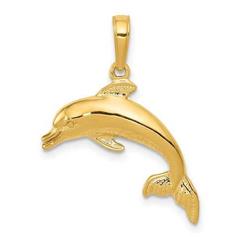 14k-dolphin-swimming-pendant-SolomonJeweler-Wichita-KS-CustomJewelry