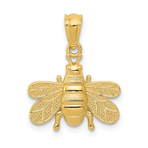 14k-polished-bee-pendant-SolomonJeweler-Wichita-KS-CustomJewelry
