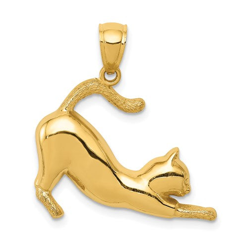 14k-stretching-cat-pendant-SolomonJeweler-Wichita-KS-CustomJewelry