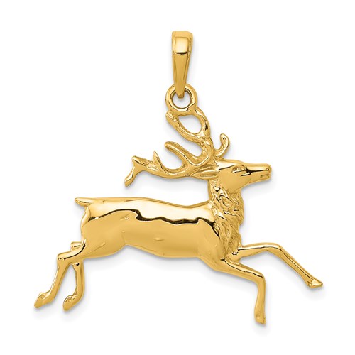 14k-deer-running-pendant-SolomonJeweler-Wichita-KS-CustomJewelry