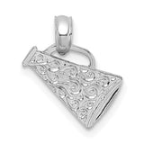 14k-white-gold-megaphone-with-handle-pendant-SolomonJeweler-Wichita-KS-CustomJewelry