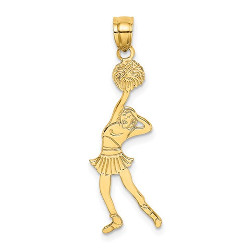 14k-cheerleader-with-hand-on-head-charm-SolomonJeweler-Wichita-KS-CustomJewelry