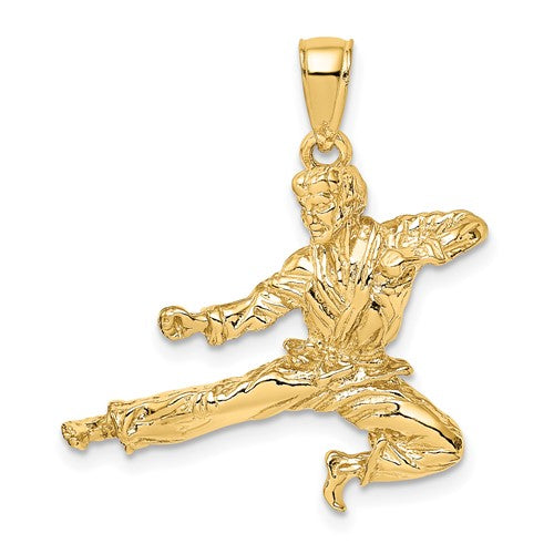 14k-3-d-male-karate-pendant-SolomonJeweler-Wichita-KS-CustomJewelry