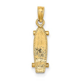 14k-3-d-skate-board-charm-SolomonJeweler-Wichita-KS-CustomJewelry