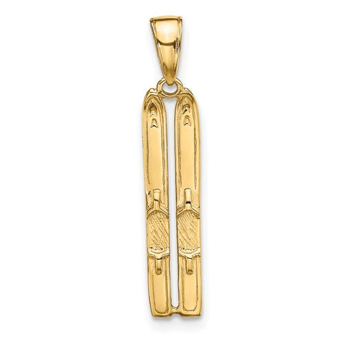 14k-3-d-snow-skis-pendant-SolomonJeweler-Wichita-KS-CustomJewelry