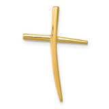 14k-polished-curved-cross-chain-slide-SolomonJeweler-Wichita-KS-CustomJewelry