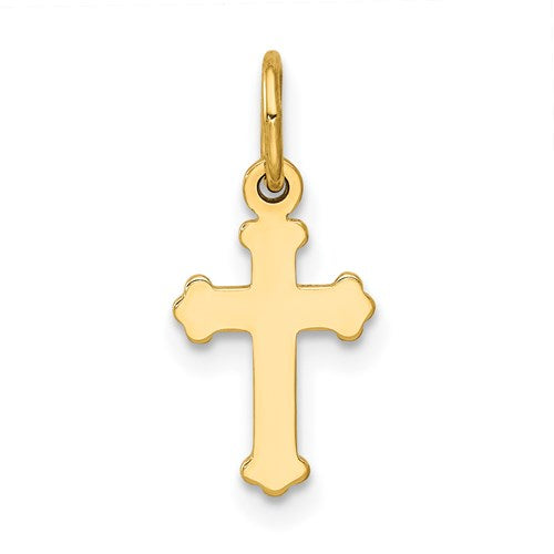 14k-mini-polished-cross-charm-SolomonJeweler-Wichita-KS-CustomJewelry