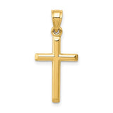 14k-polished-hollow-cross-pendant-SolomonJeweler-Wichita-KS-CustomJewelry