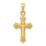 14k-fleur-de-lis-hollow-cross-charm-SolomonJeweler-Wichita-KS-CustomJewelry