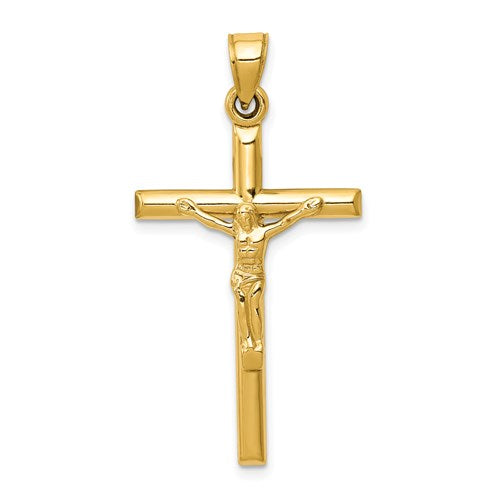 14k-hollow-crucifix-pendant-SolomonJeweler-Wichita-KS-CustomJewelry